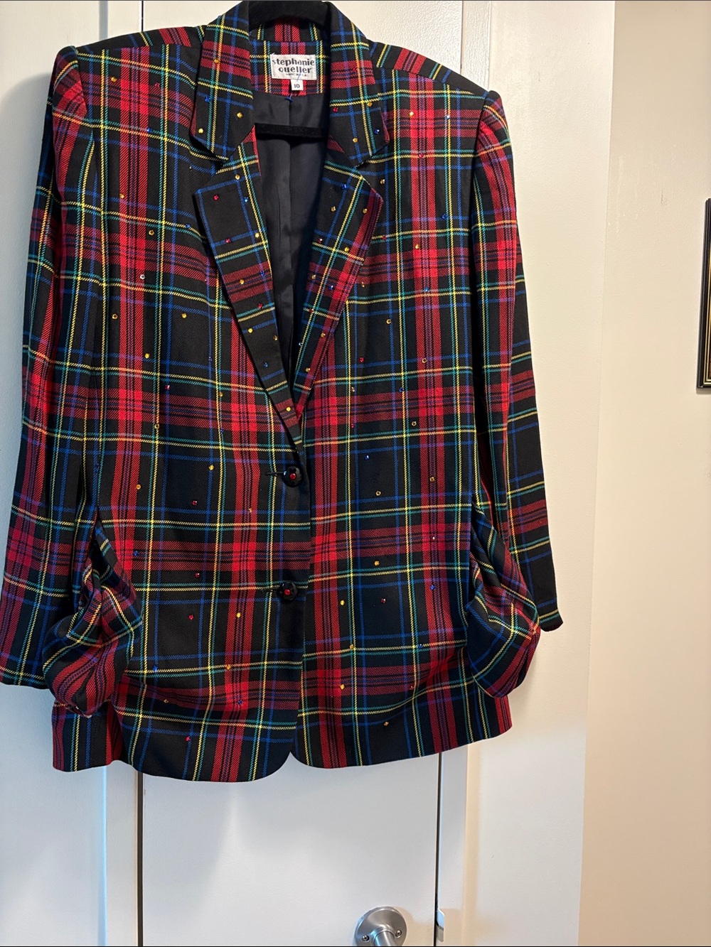 Stephanie Queller Red Plaid Blazer -
